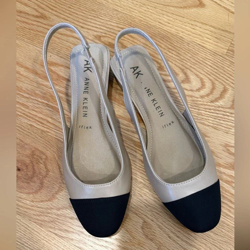Anne Klein Two-Tone Slingback Shoes - Picture 2 of 8